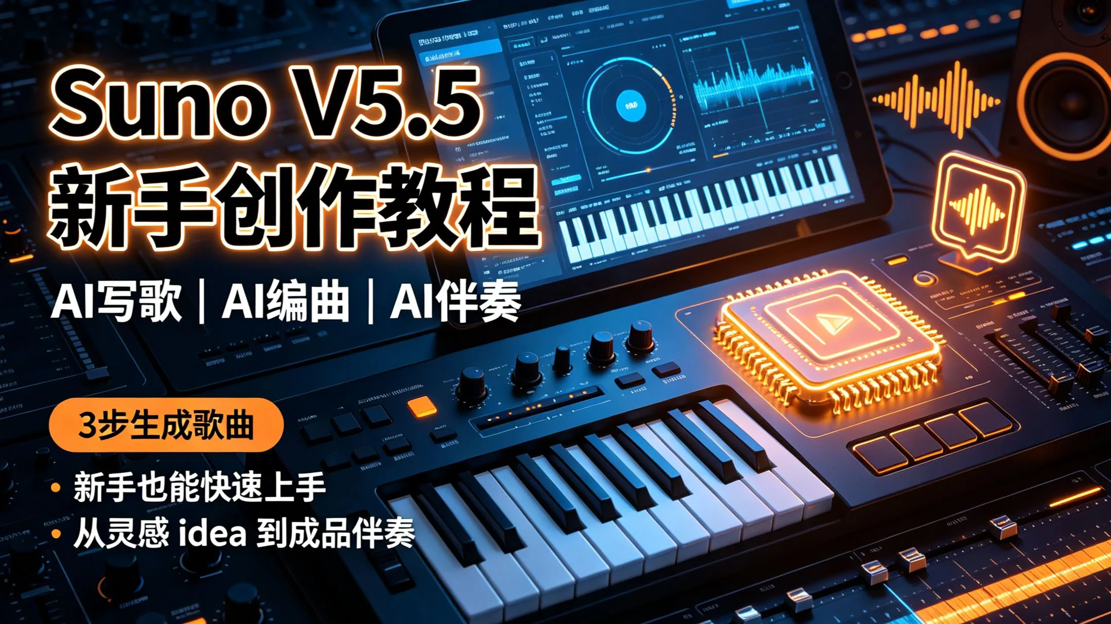 【2026最新版Suno教学】零基础做AI音乐直接夯爆了！目前B站最全最细的Suno使用教程，零基础入门到精通，操作简单易懂！（附全套提示词）