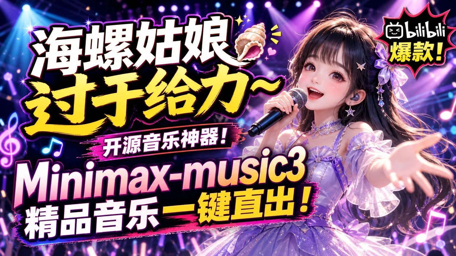 海螺姑娘过于给力Minimax-music3~开源音乐神器！提示词自动优化~精品音乐一键直出！