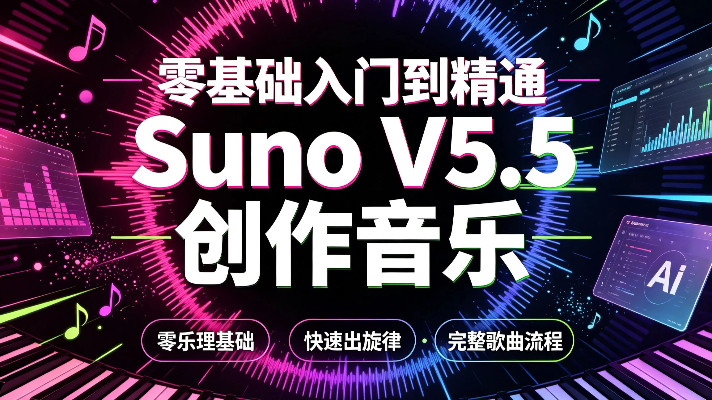 9月最新Suno使用教程！手把手教你在国内怎么免费使用Suno，零基础也能快速上手AI音乐！轻松签约变现！更多提示词大全&amp;进阶教程拿走不谢~