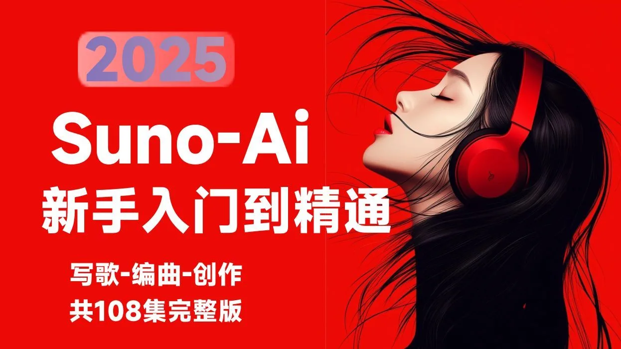 【最强AI音乐Suno全108集】目前B站最完整的Suno使用教程！零基础精通Suno，人人都能做音乐。